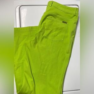 St. John Sport Green Designer Jeans Sz 12